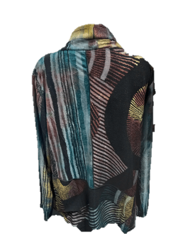 Load image into Gallery viewer, Renoma Womens Cowl Neck Tunic - Green/Blue Multi
