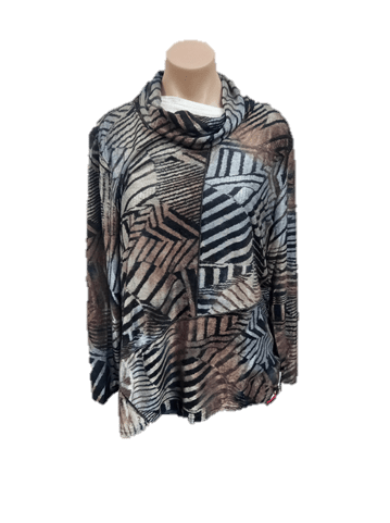 Load image into Gallery viewer, Renoma Womens Cowl Neck Tunic - Multi
