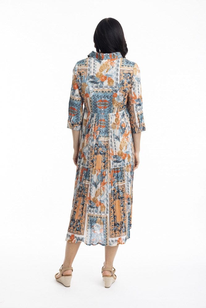 Load image into Gallery viewer, Orientique Kaual Dress Midi Collar
