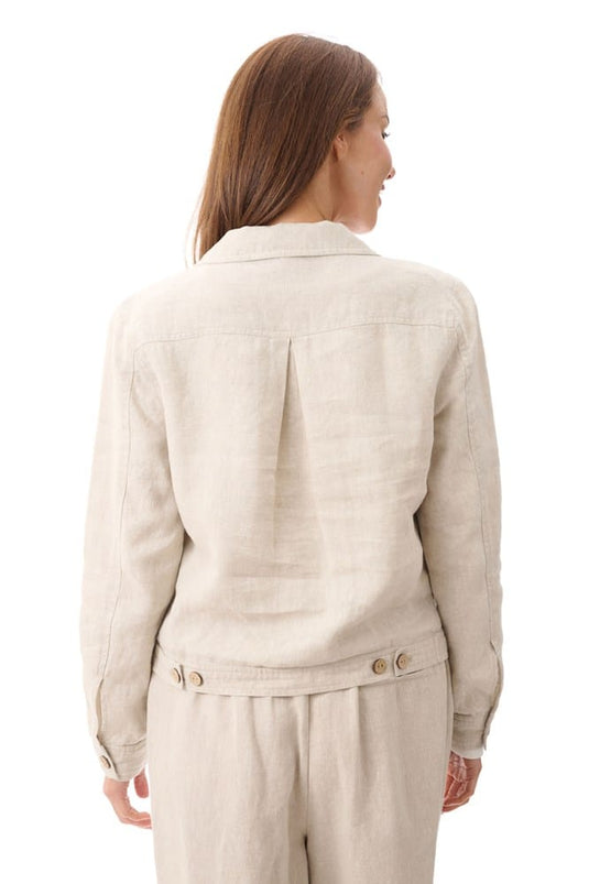 Givoni Womens Casual Linen Jacket - Sand