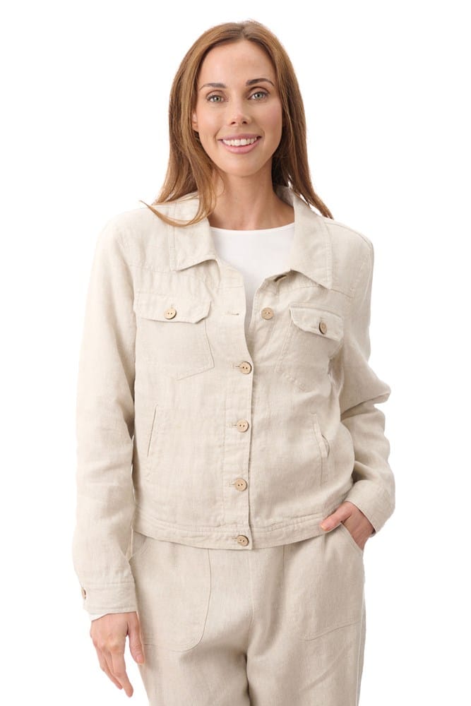 Load image into Gallery viewer, Givoni Womens Casual Linen Jacket - Sand
