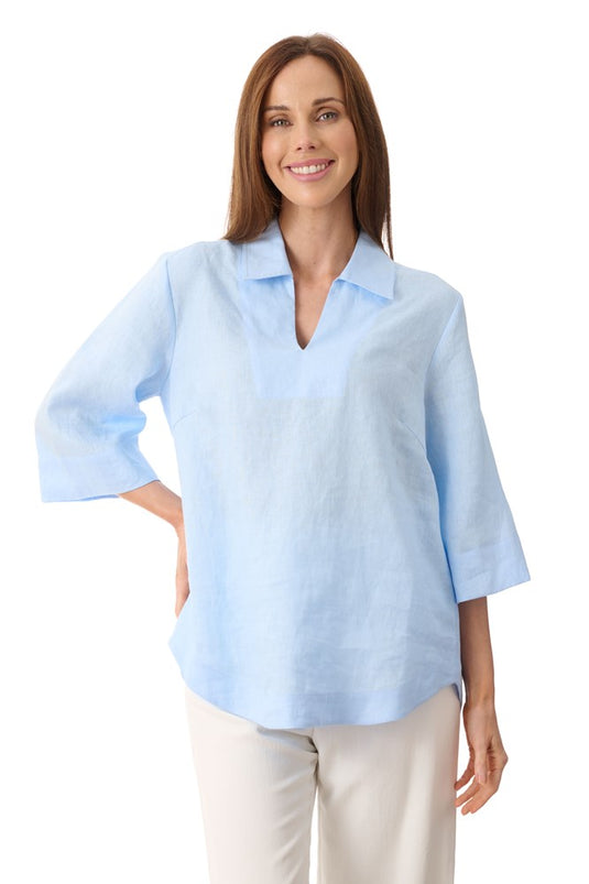 Givoni Womens Linen Popover Shirt