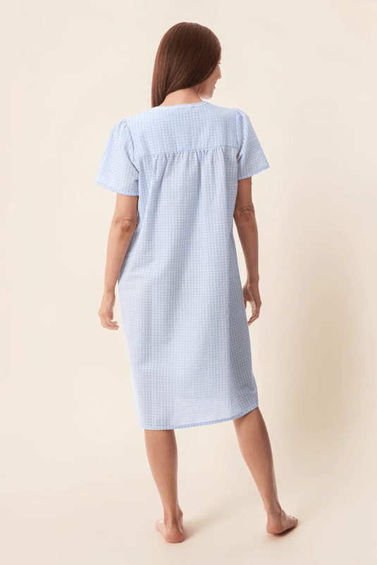 Givoni Womens Check Short Sleeve Short Nightie