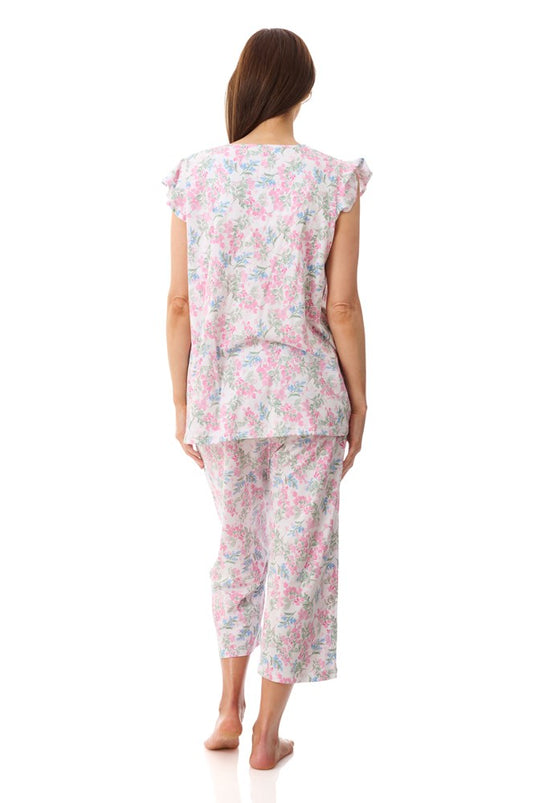 Givoni Womens Arosa Flutter Sleeve Capri Pyjama