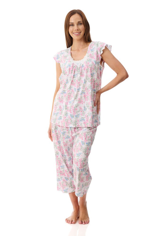 Givoni Womens Arosa Flutter Sleeve Capri Pyjama