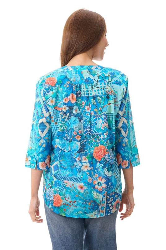 Givoni Womens Ursula 3/4 Sleeve Shirt - Blue