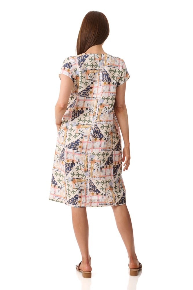 Load image into Gallery viewer, Givoni Womens Edna Cap Sleeve Dress - Latte
