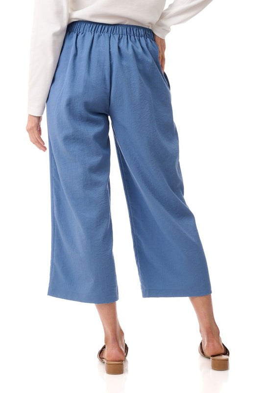 Givoni Womens Crop Button Detail Pant - Blueberry