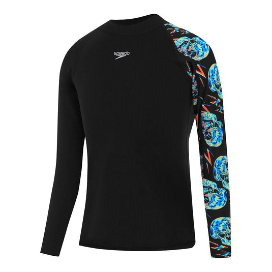 Speedo Boys Skull Long Sleeve Rash Top