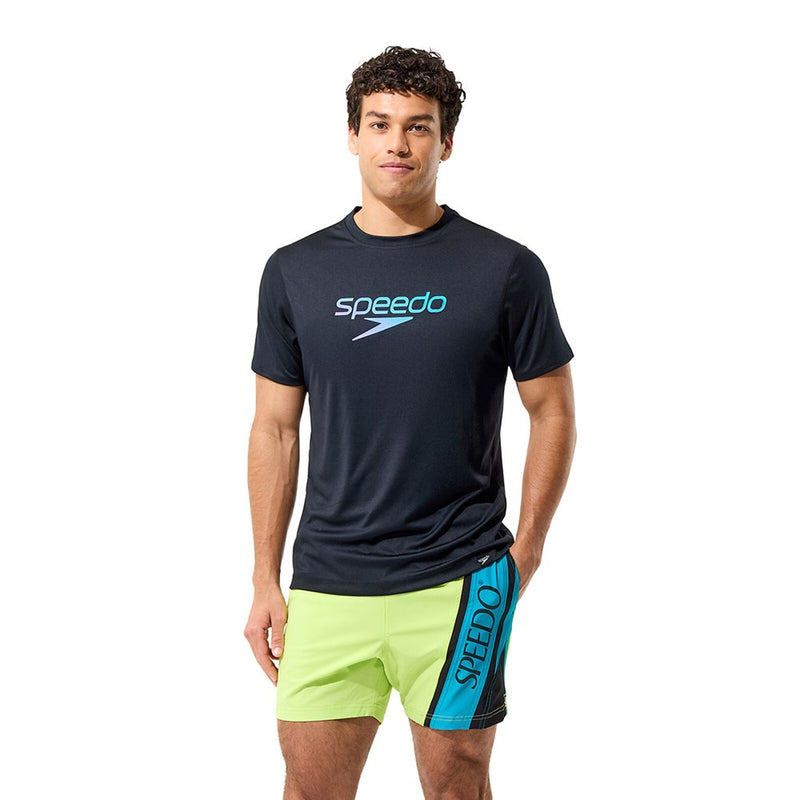 Load image into Gallery viewer, Speedo Mens Short Sleeve Graphic Swim Shirt
