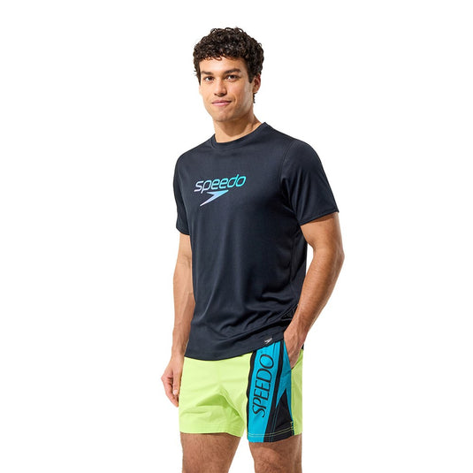 Speedo Mens Short Sleeve Graphic Swim Shirt