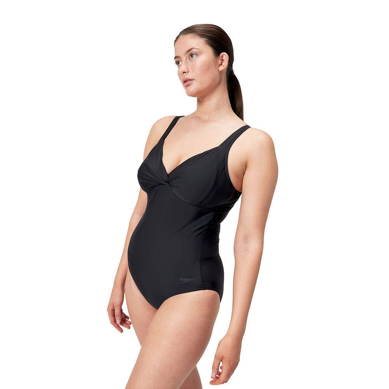 Load image into Gallery viewer, Speedo Womens Cross Knot Shaping Swimsuit
