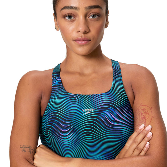 Speedo Womens Printed Medalist One Piece