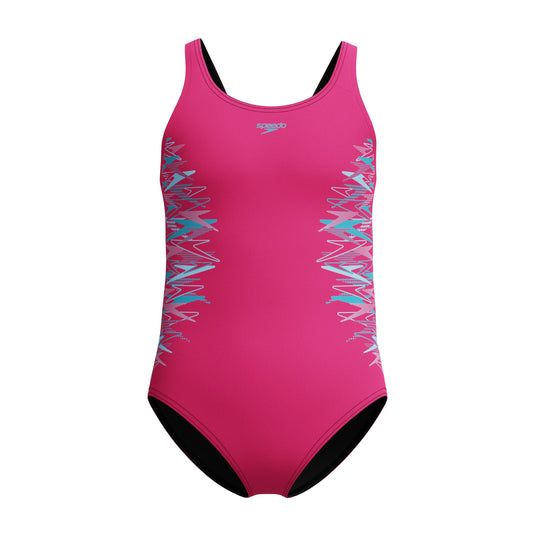 Speedo Junior Girls Duo Logo Placement Thinstrap Muscleback One Piece