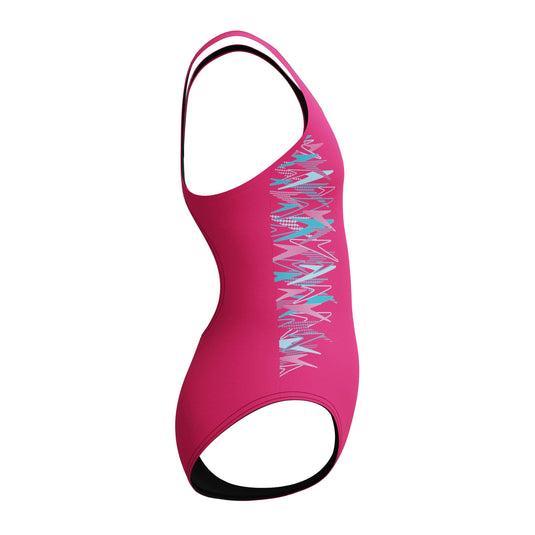 Speedo Junior Girls Duo Logo Placement Thinstrap Muscleback One Piece