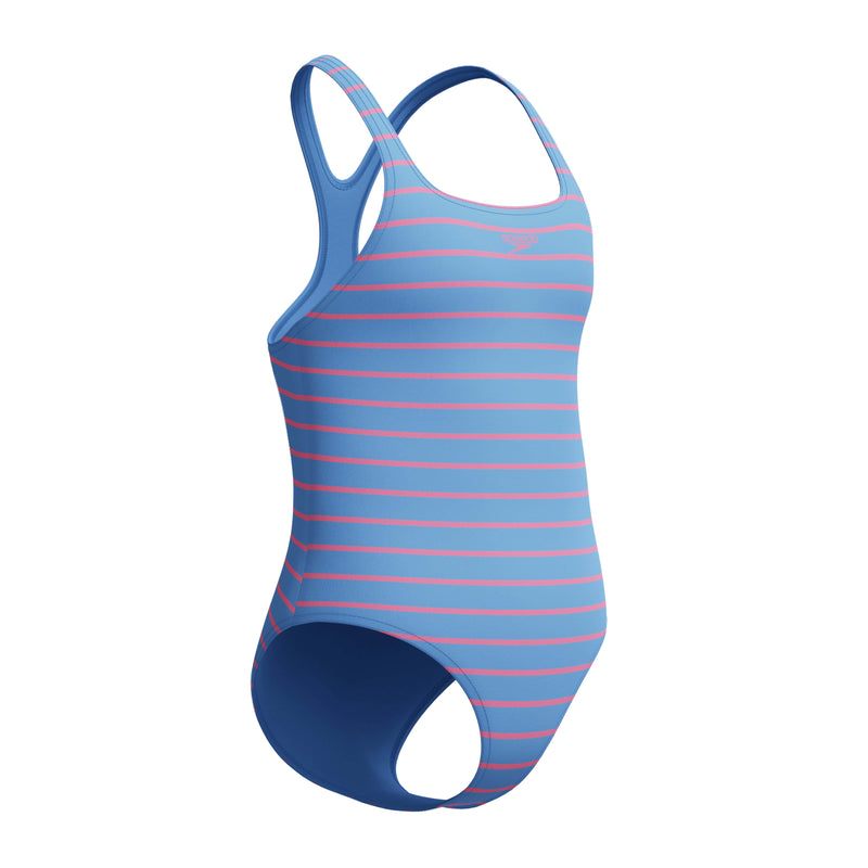 Load image into Gallery viewer, Speedo Junior Girls Stripe Print Medalist One Piece

