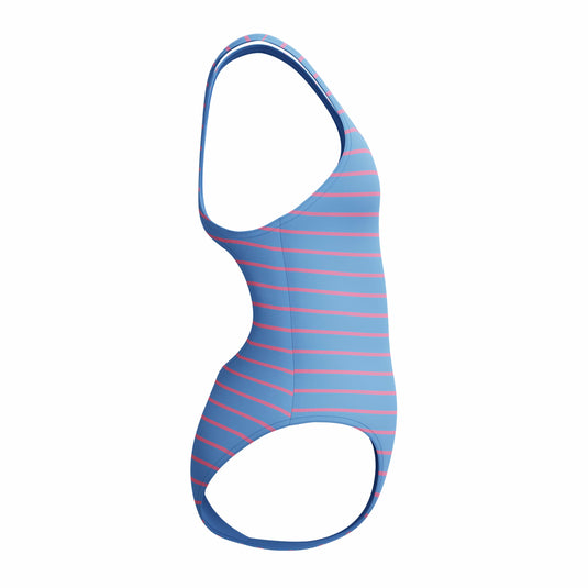 Speedo Junior Girls Stripe Print Medalist One Piece