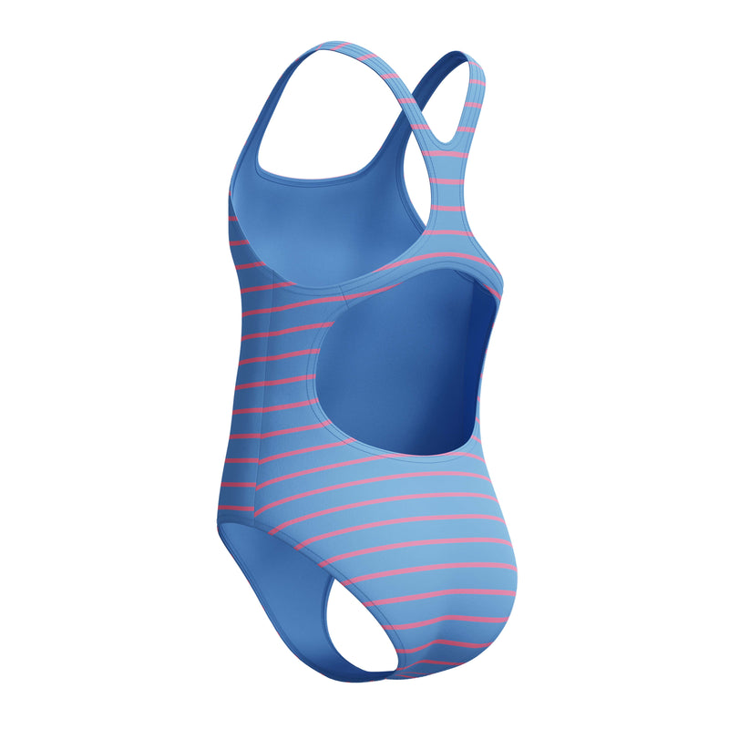 Load image into Gallery viewer, Speedo Junior Girls Stripe Print Medalist One Piece
