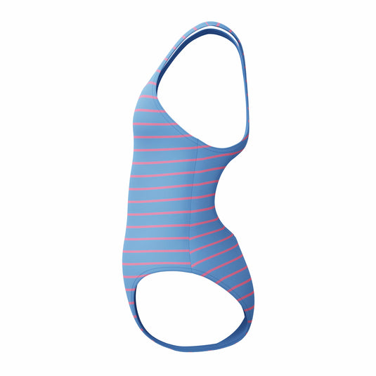 Speedo Junior Girls Stripe Print Medalist One Piece
