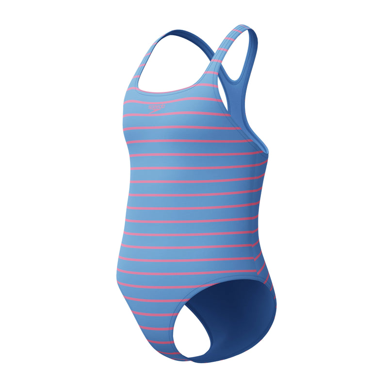 Load image into Gallery viewer, Speedo Junior Girls Stripe Print Medalist One Piece
