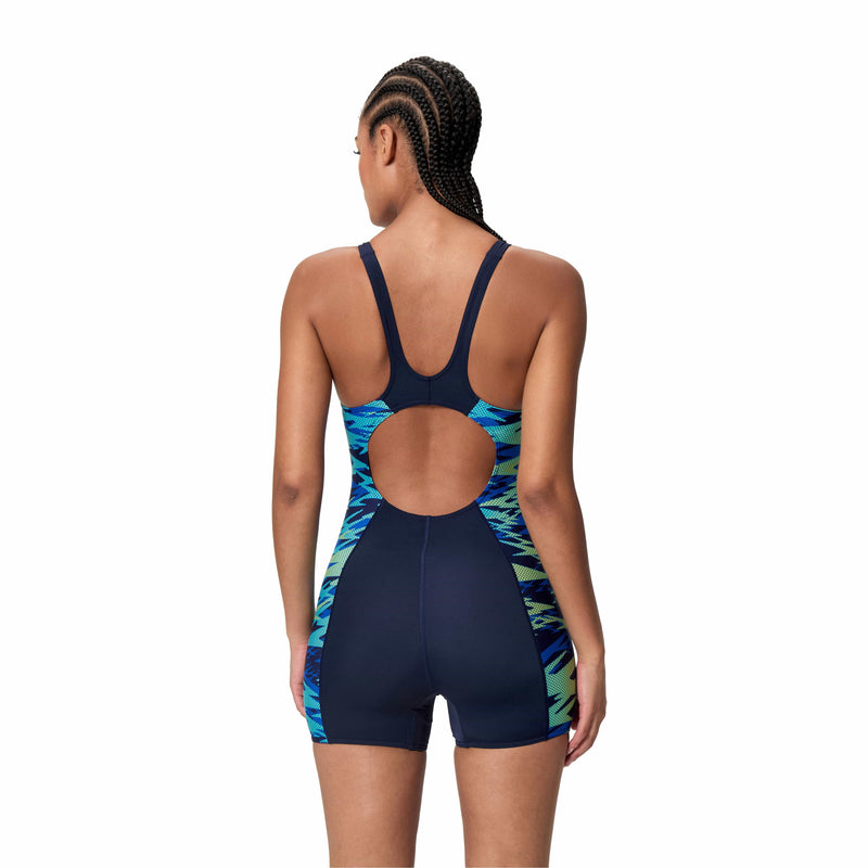 Load image into Gallery viewer, Speedo Womens Printed Splice Legsuit
