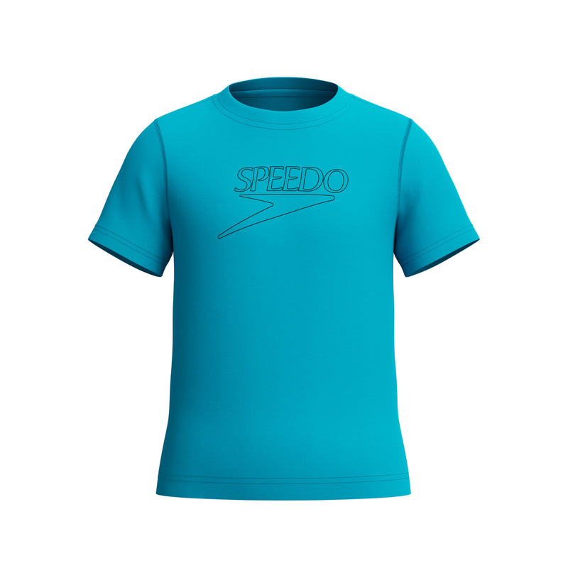 Load image into Gallery viewer, Speedo Junior Short Sleeve Classic Logo Rashguard
