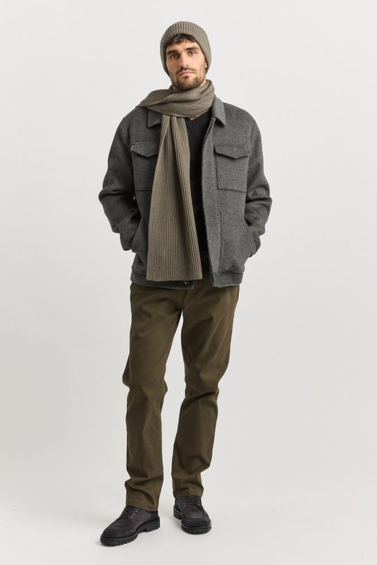 Toorallie Mens Merino Rib Scarf - Falcon