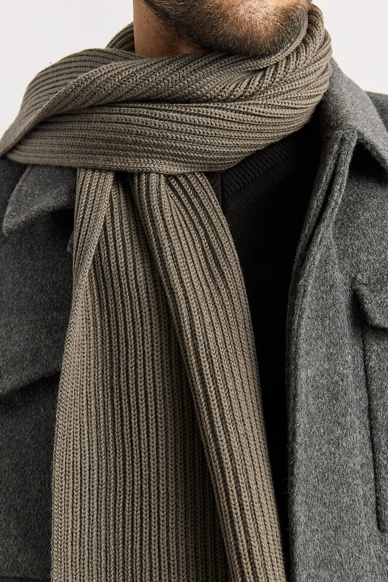 Load image into Gallery viewer, Toorallie Mens Merino Rib Scarf - Falcon
