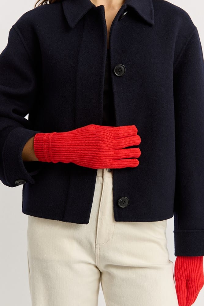 Load image into Gallery viewer, Toorallie Womens Fine Rib Glove - Poppy
