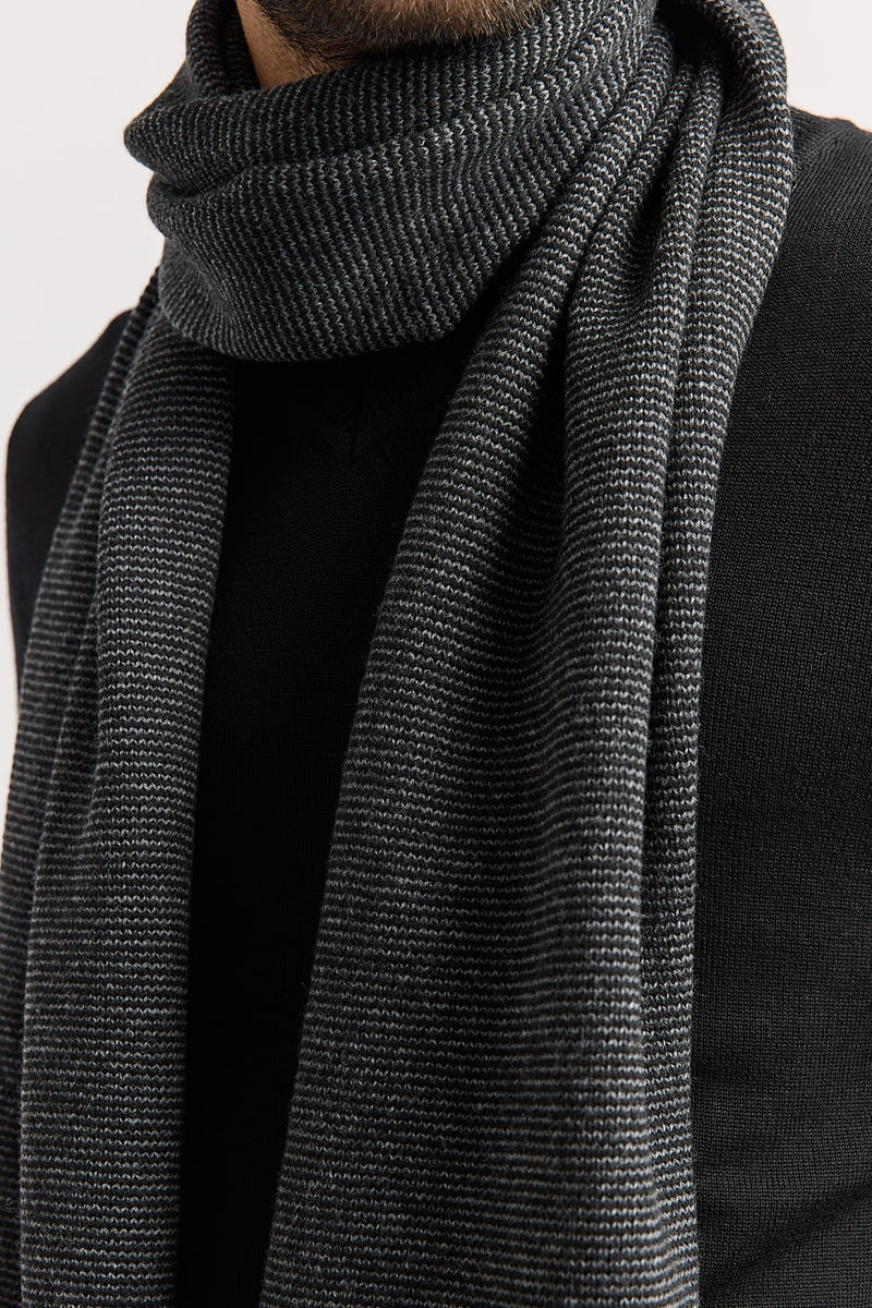 Load image into Gallery viewer, Toorallie Mens Links Stripe Scarf - Black

