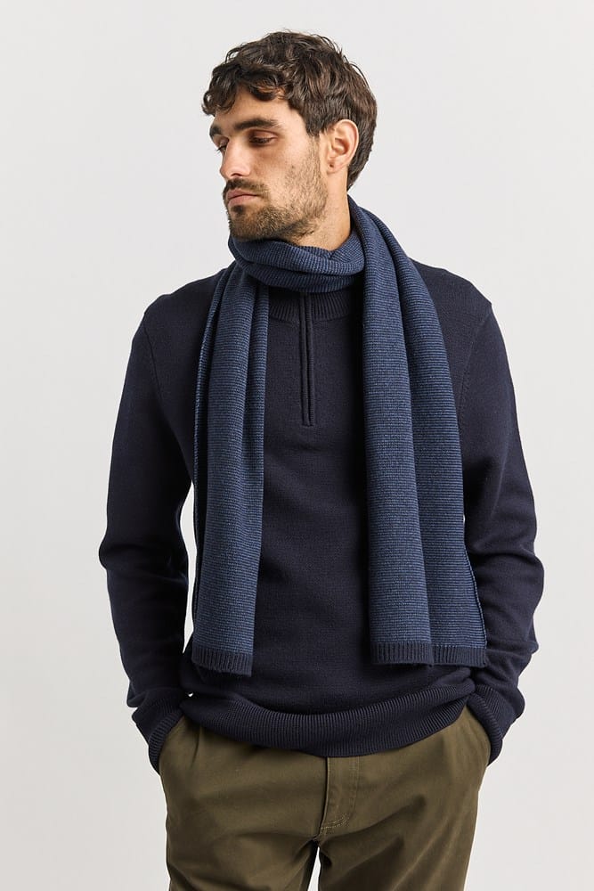 Load image into Gallery viewer, Toorallie Mens Links Stripe Scarf - French Navy
