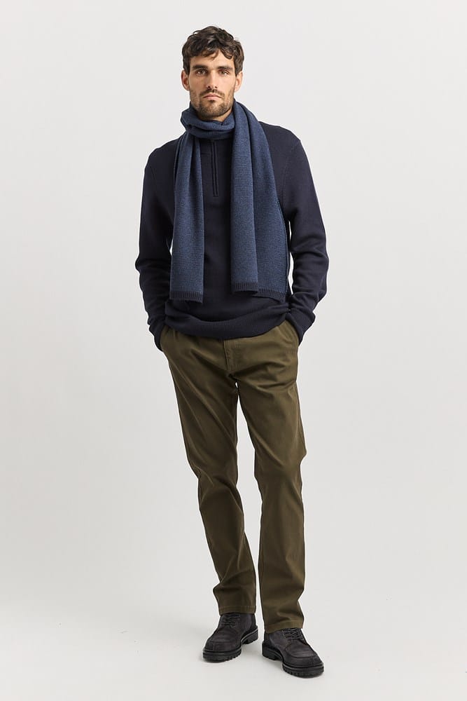 Load image into Gallery viewer, Toorallie Mens Links Stripe Scarf - French Navy
