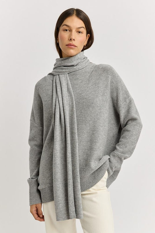 Toorallie Womens Extra Fine Merino Scarf - Light Ash
