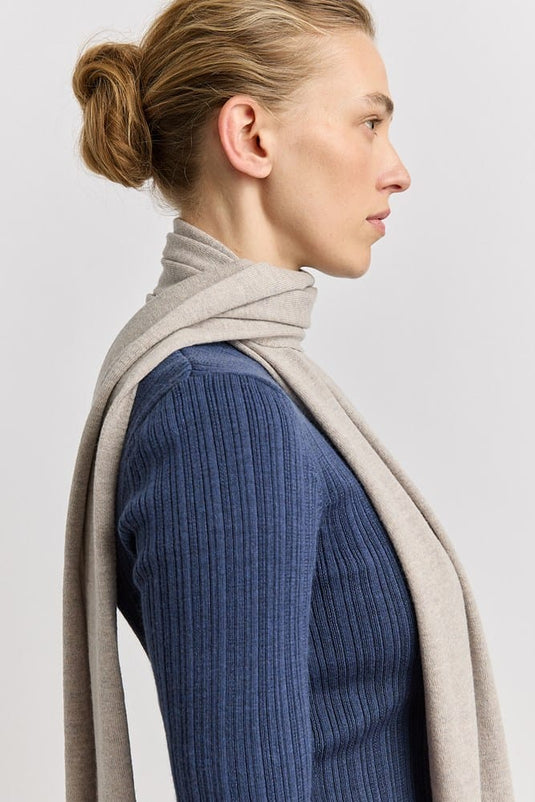 Toorallie Womens Extra Fine Merino Scarf - Light Oat