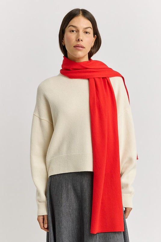Toorallie Womens Extra Fine Merino Scarf - Poppy