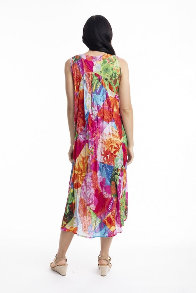 Load image into Gallery viewer, Orientique Womens Jozani Gathered V Neckline Dress
