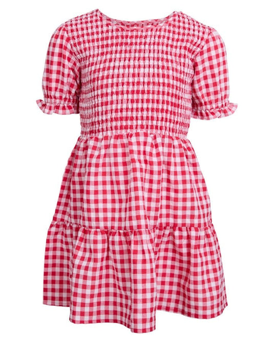 Eve Girls Elsa Gingham Shirred Dress (3-7)