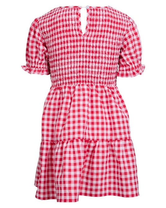 Eve Girls Elsa Gingham Shirred Dress (3-7)