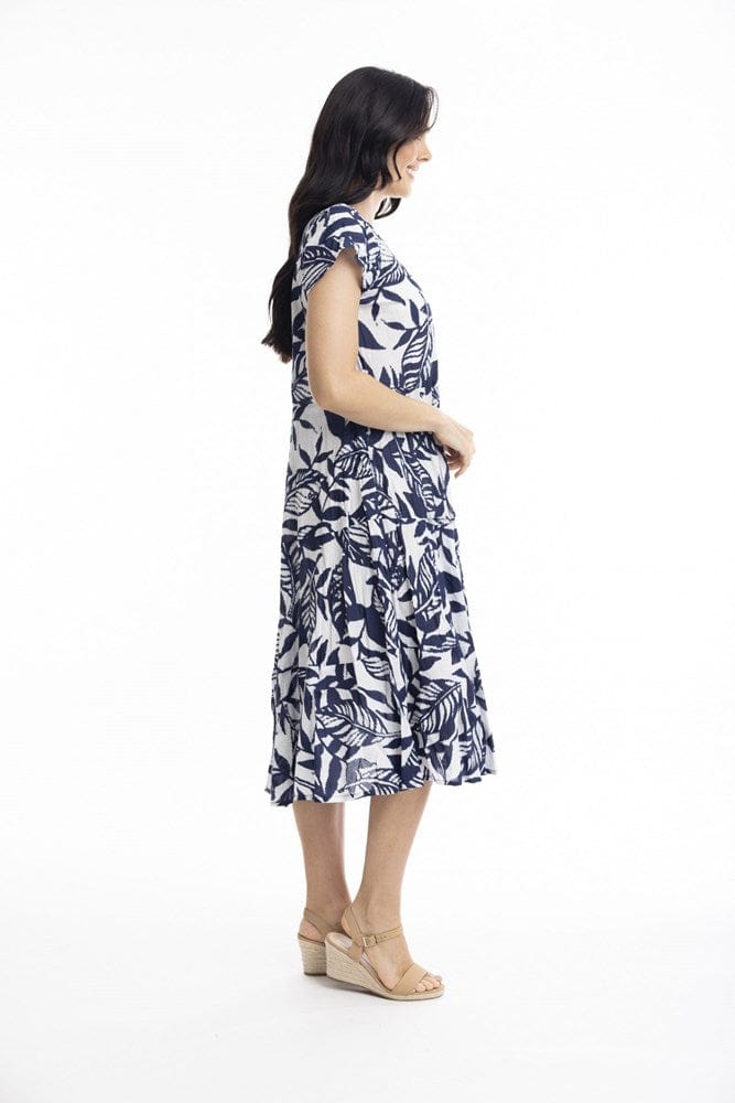 Load image into Gallery viewer, Orientique Womens Hayman Navy Dress
