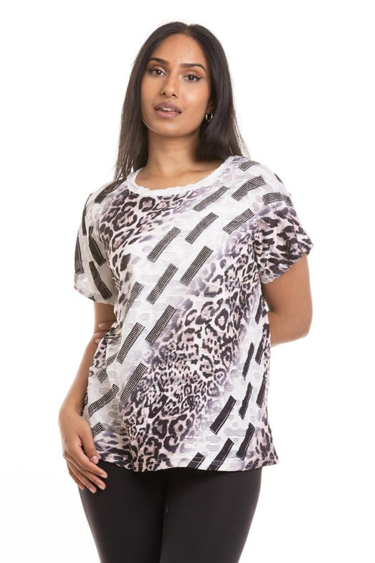 Mosnova Womens Leopard Print Shirt