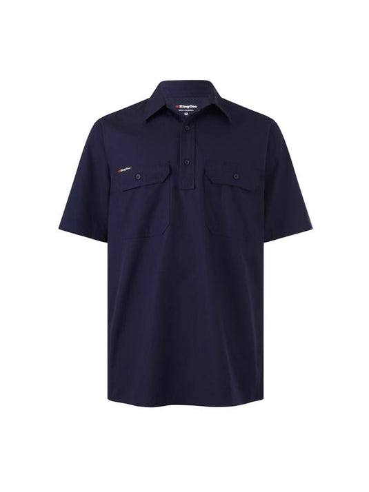 King Gee Mens Workcool Closed Front Shirt Short Sleeve