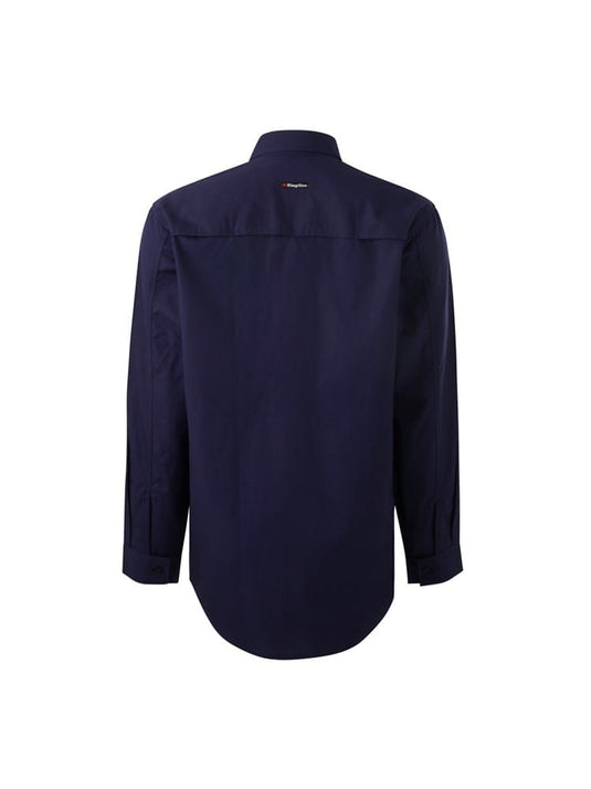 King Gee Mens Workcool Closed Front Shirt Long Sleeve