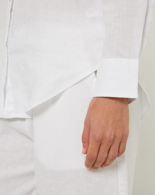 Pilbara Womens Florence Classic Linen Shirt - White