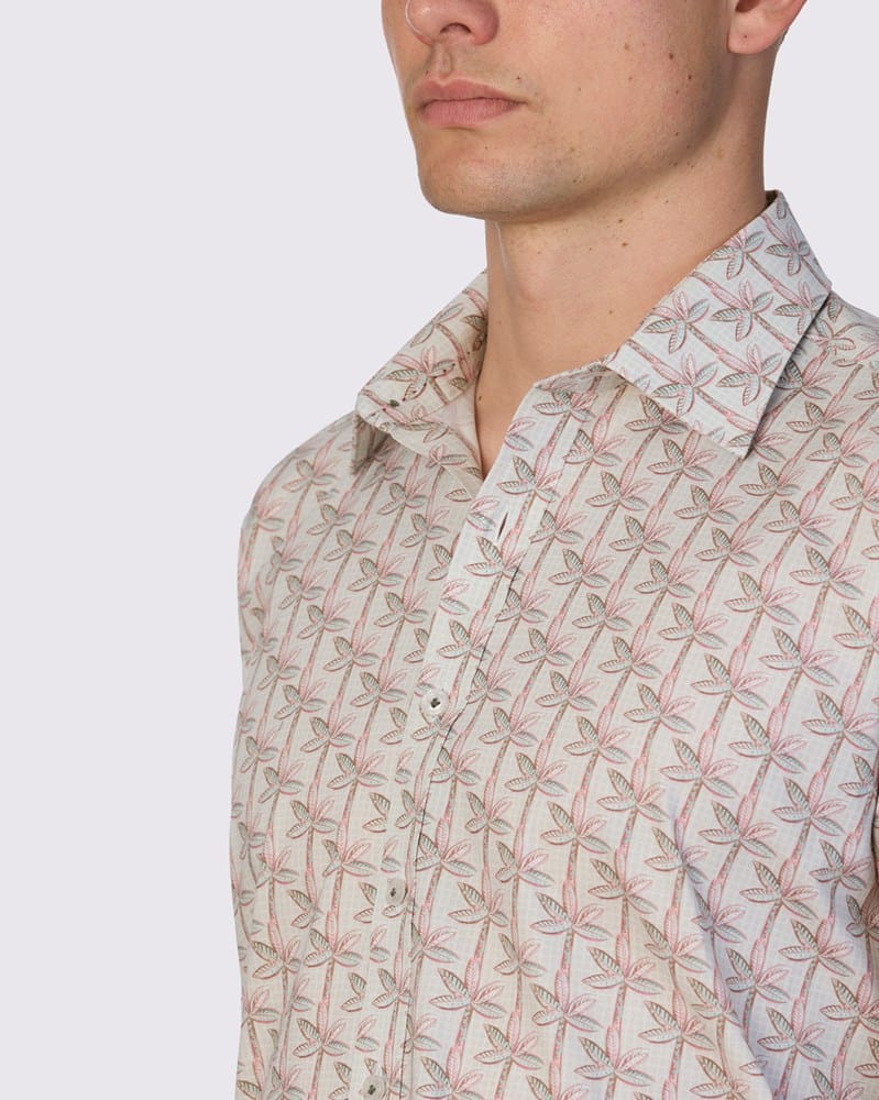 Load image into Gallery viewer, Abelard Mens Date Palm Stretch Print Classic Fit Shirt
