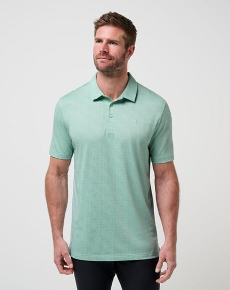 Travis Mathew Mens Acropolis Polo - Moonbeam
