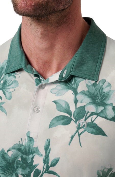 Travis Mathew Mens Featherweight Magnolia Polo - Moonbeam