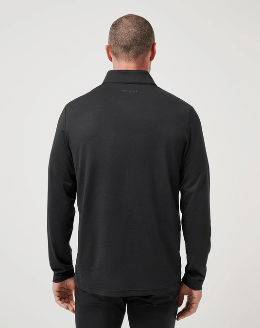Travis Mathew Mens Heater Pro Quarter Zip - Black