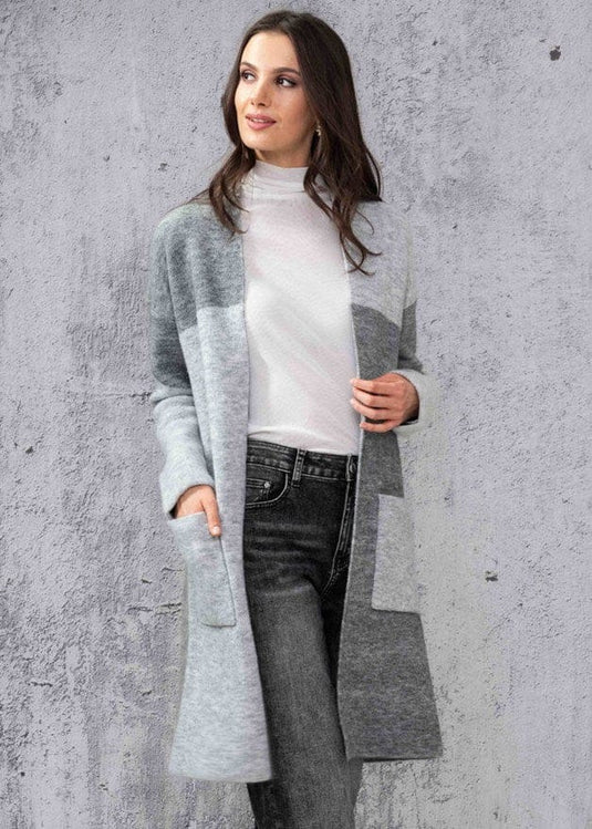 Alison Sheri Long Cardigan - Cosy Grey