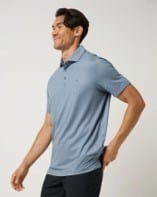 Travis Mathew Mens Final Drive Geo Polo - Rain Washed