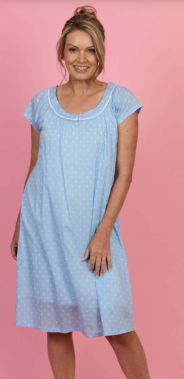 French Country Womens Nightie Cap 105 Polka Dot